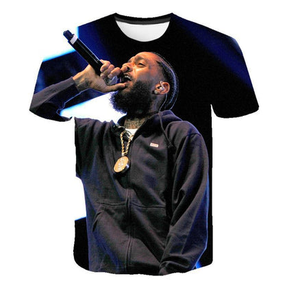 Nipsey Hussle T Shirts 3D Digital Printing Words