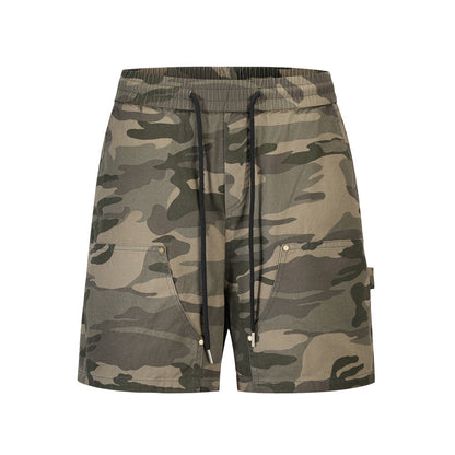 Men Shorts Camouflage Casual Shorts Summer Retro Workwear