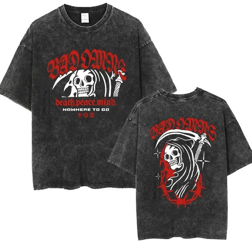 Bad Omens Band Music Tour 2024 Washed T Shirt Retro 90s