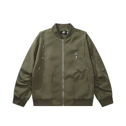 Men Jacket Coat XINGX Decoration Baseball Uniform Jacket