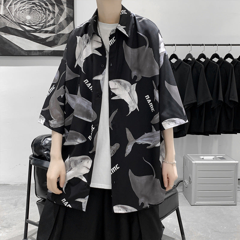 Men Shirts Summer Loose and Handsome Easy Matching Coat