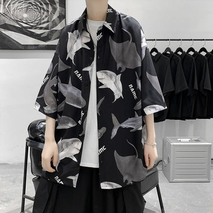 Men Shirts Summer Loose and Handsome Easy Matching Coat