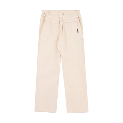 Men Sweatpants Quick-Drying Pleated Exercise Casual Pants Loose Solid Color