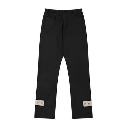 Men Sweatpants Side Zipper Straight-Leg Trousers Men's Sports Casual Pants