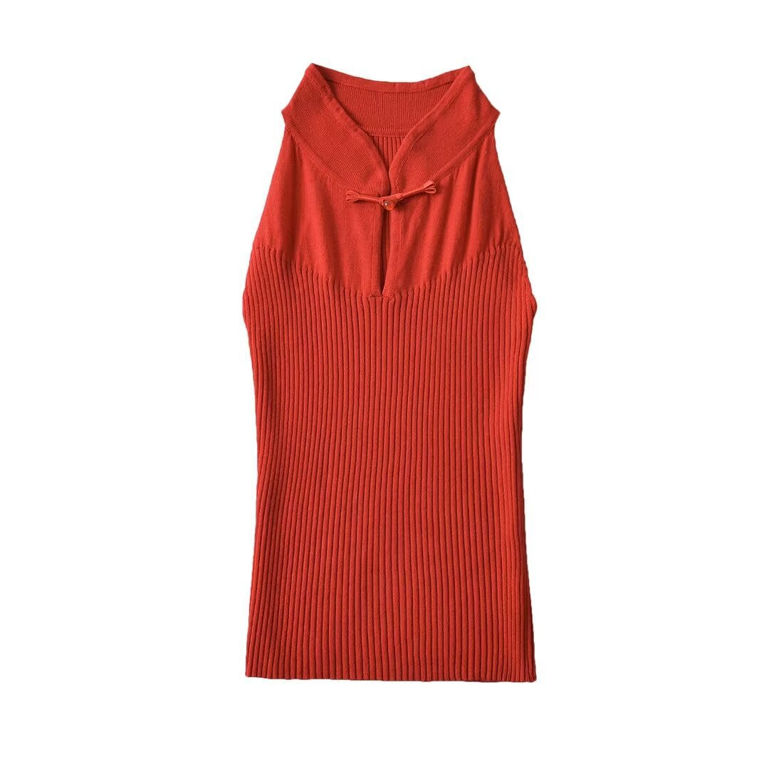 Women Tops Summer Knitted Vest Short Top