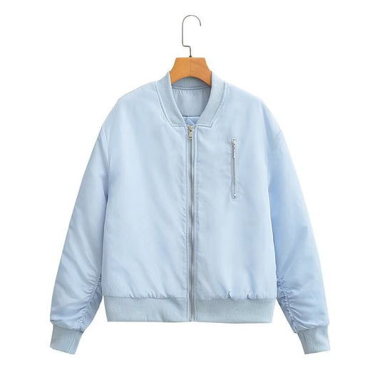 Women Cotton Coat Fashion Baseball Uniform Loose Jacket