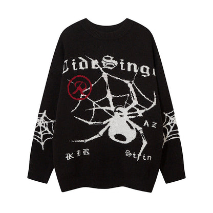 Women Sweater Spider Jacquard Sweater Sweater