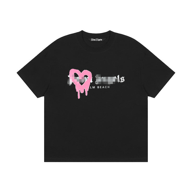 Palm Angle T Shirts Heart Printing Loose