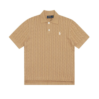 Ralph Lauren Knitted sweaters Ralph Lauren Knitted Short Sleeved Shirt POLO Lapel Knitted Short Sleeve Small Twist Lapel T-Shirt