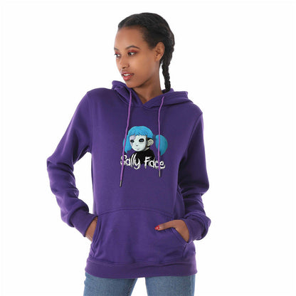 Sally Face Hoodie Sally Face Game Character Printing plus Velvet for Women