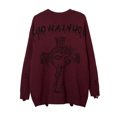 Women Sweater Ripped Sweater