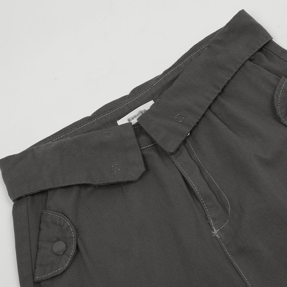 Men Sweatpants Casual Pants Men's Multi-Pocket Loose Straight-Leg Wide-Leg Pants