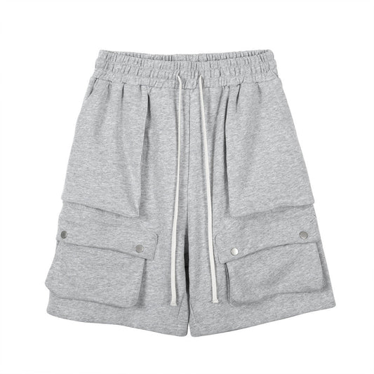 Men Shorts Multi-Pocket Casual Elastic Waist Sports