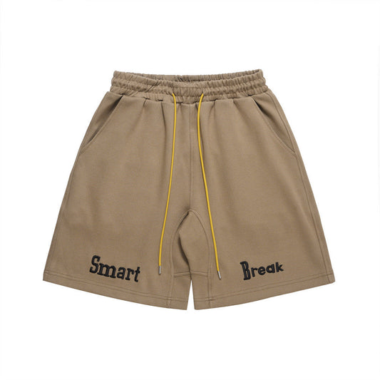 Men Shorts Embroidered Casual Sports Summer Loose Breathable