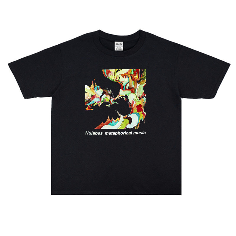 Rock Star T Shirt Nujabes Printed T-shirt Short Sleeve Loose Men and Women