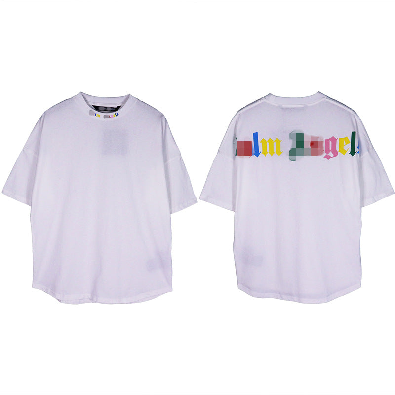 Palm Angle T Shirts Colorful Foam Logo Printing