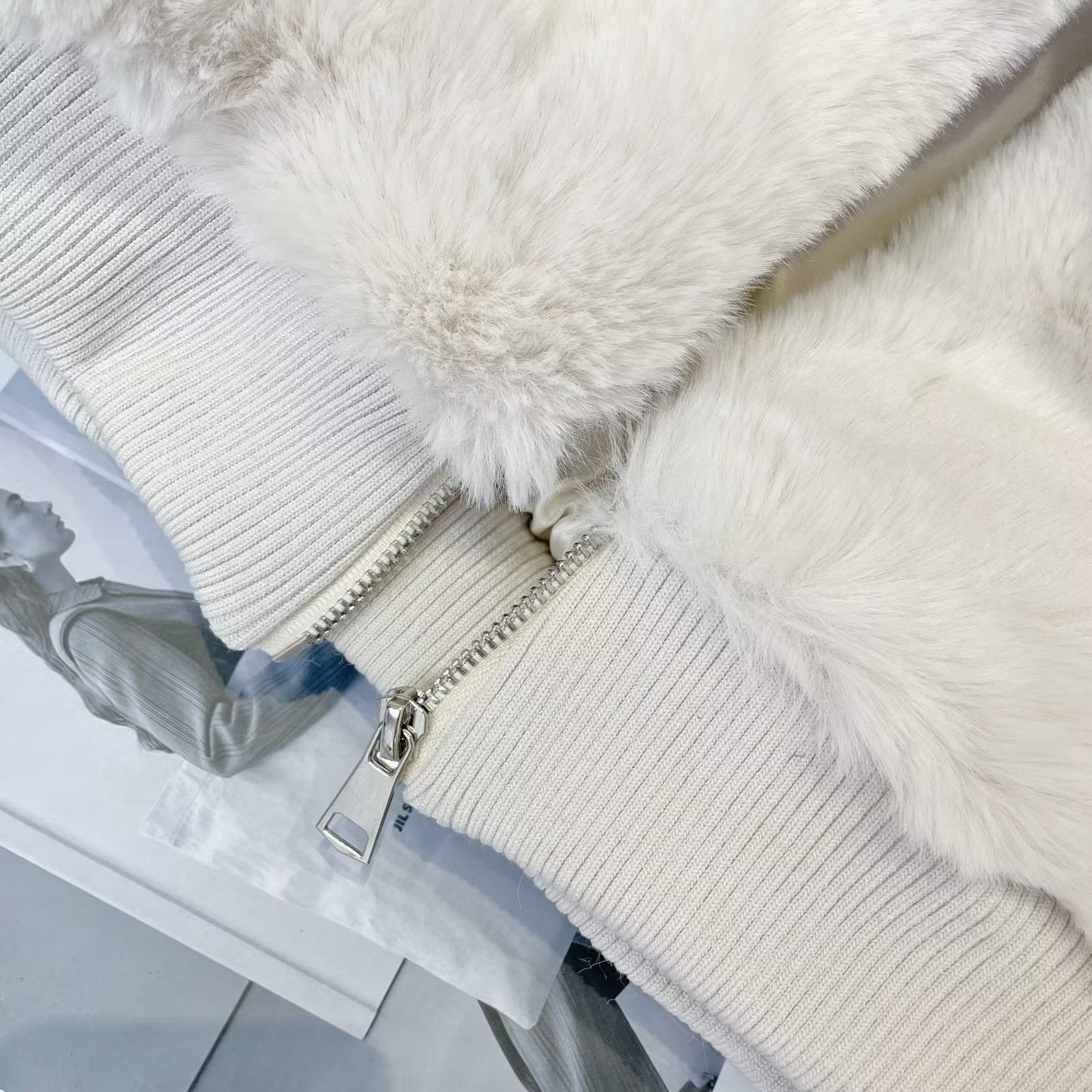 Women Cotton Coat Imitate Rex Rabbit Fur Fur Outer Loose Jacket