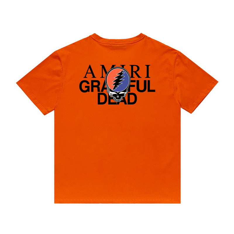 Amiri T Shirt Printed Casual Hip Hop High Street round Neck Short Sleeve T-shirt