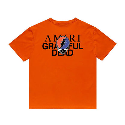 Amiri T Shirt Printed Casual Hip Hop High Street round Neck Short Sleeve T-shirt