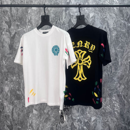 CHH Chrome Heart T Shirts Summer Short Sleeve Street Half Sleeve T-Shirt