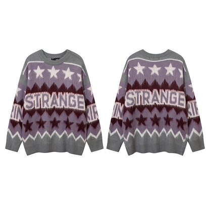 Women Sweater Ripped Sweater Oversize Vintage