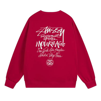 Stussy Sweatshirts Crew Neck Fleece Sweater