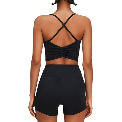 Women Yoga Set Sports Suit Yoga Shorts Two-Piece Set
