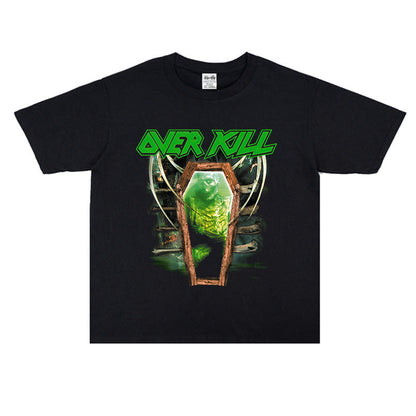 Rock Star T Shirt Overkill Orchestra Rapids Percussion Metal Rock Band T-shirt Short Sleeve Loose