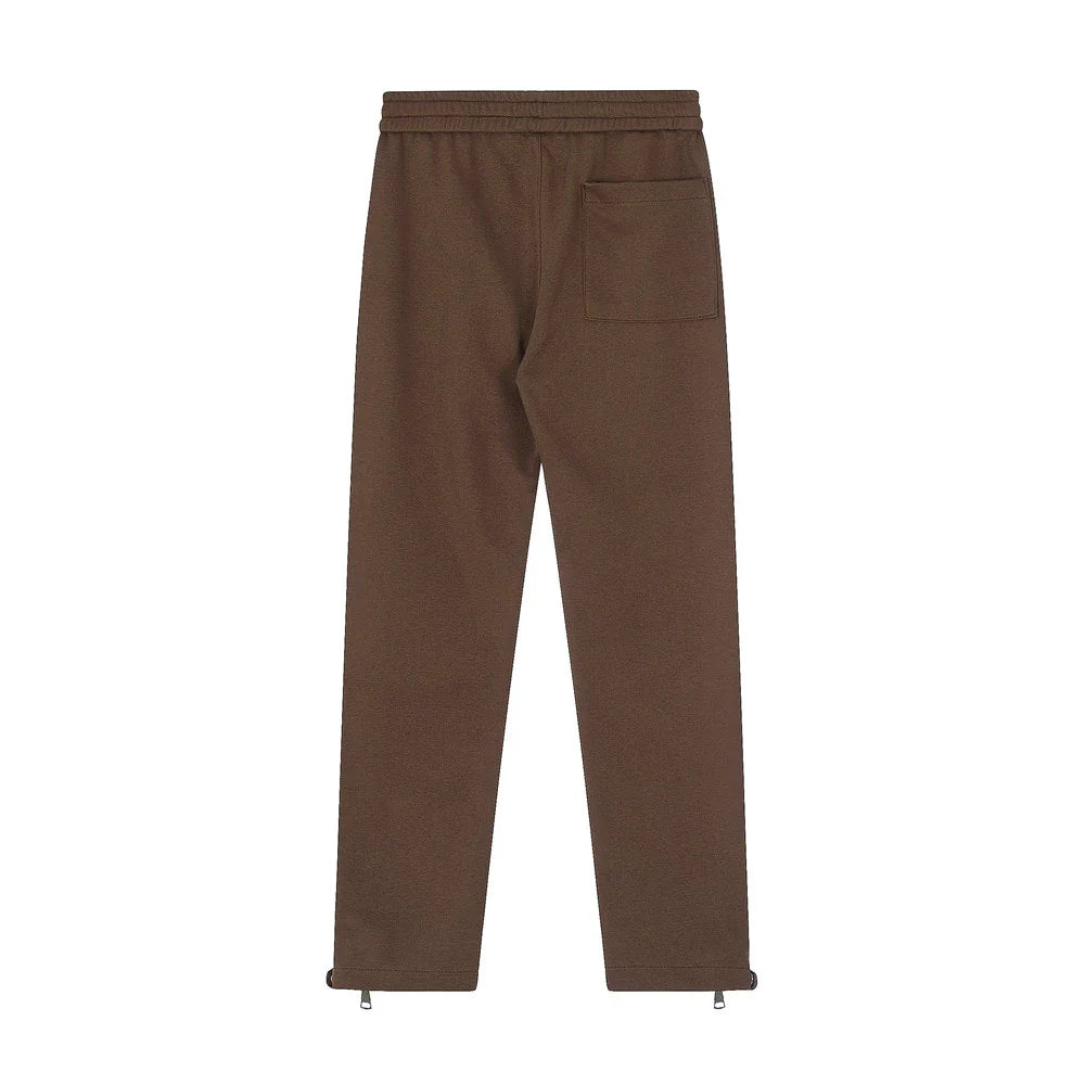 Men Sweatpants Side Stitching Casual Long Sports Pants Men's Elastic Waist Sports Straight Baggy Pants
