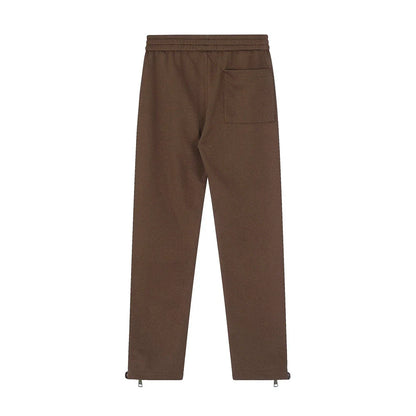 Men Sweatpants Side Stitching Casual Long Sports Pants Men's Elastic Waist Sports Straight Baggy Pants