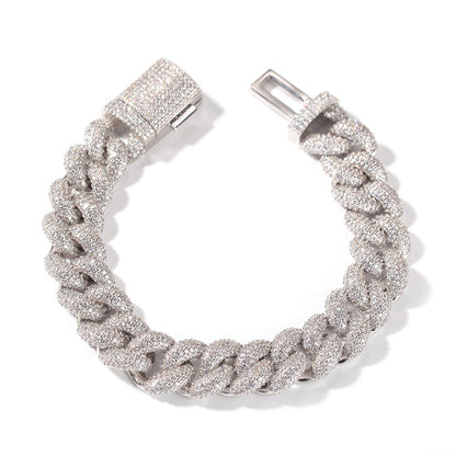 Bracelet Full Diamond Cuban Bracelet Fashion Zircon Bracelet St. Valentine's Spectrum