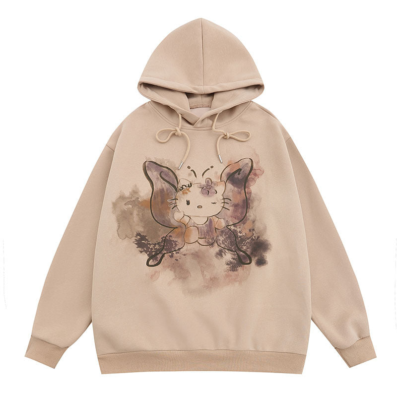 Men Hoodie Retro Cartoon Graffiti Hoodie