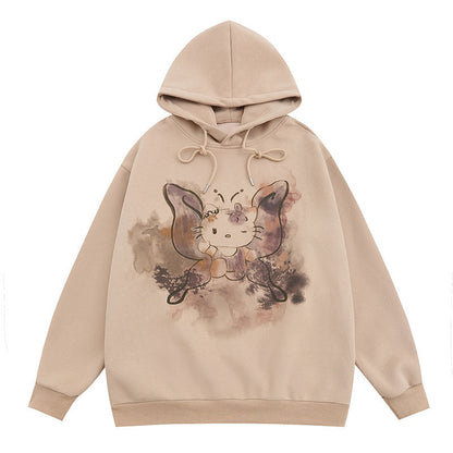 Men Hoodie Retro Cartoon Graffiti Hoodie