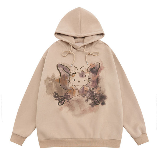 Men Hoodie Retro Cartoon Graffiti Hoodie