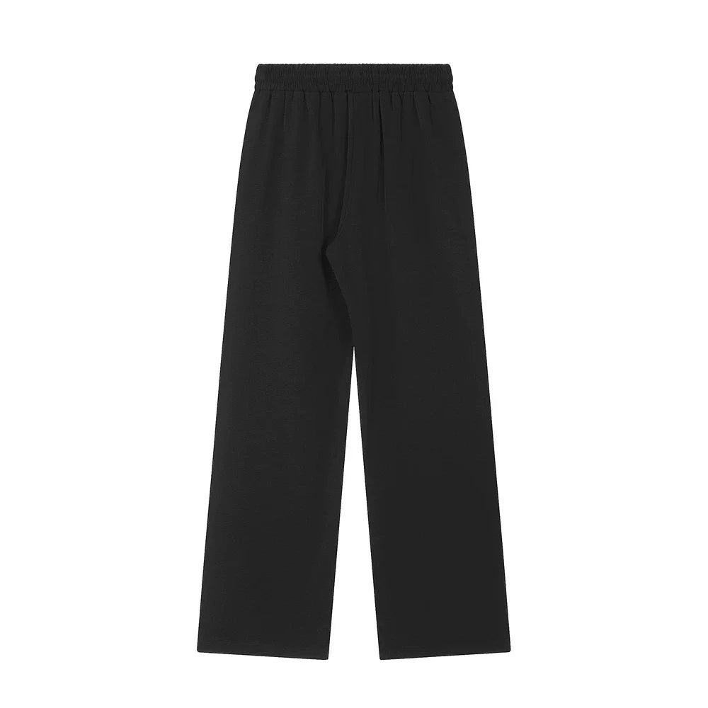 Men Sweatpants Stitching Exercise Casual Pants Men's Loose Straight Wide Leg Pants