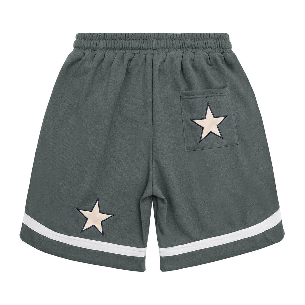Men Shorts Trendy Sports Stitching Loose
