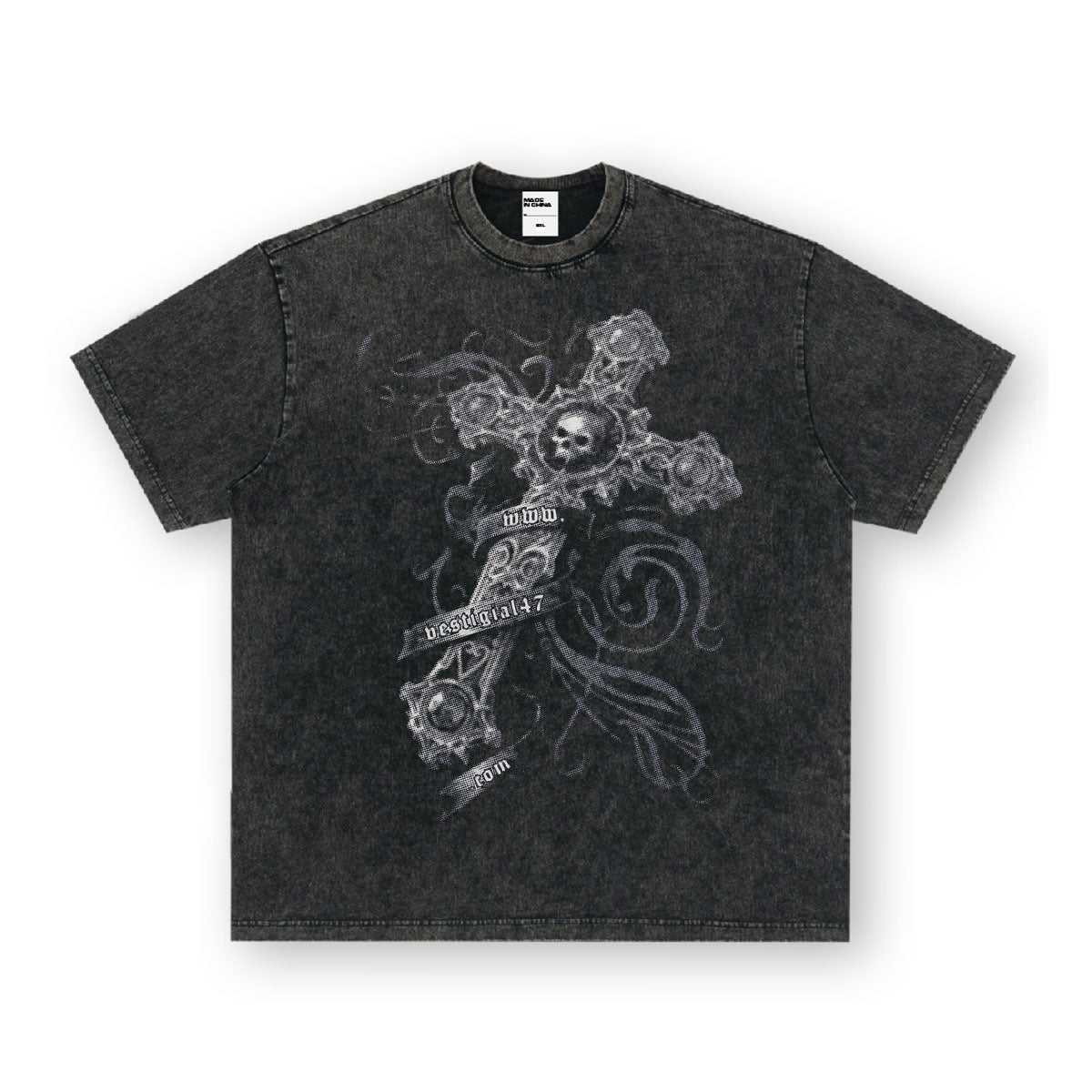 Vintage T-shirts printed short-sleeved t-shirts washed and made old t-shirts