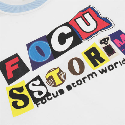 Men Long Sleeve T-Shirt Letter Printing Heavy Weight Cotton Base Shirt