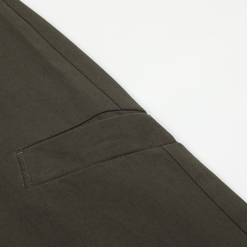 Men Sweatpants Multi-Pocket Straight Casual Working Pants Men's Loose Solid Color Mop Wide Leg Pants Trousers