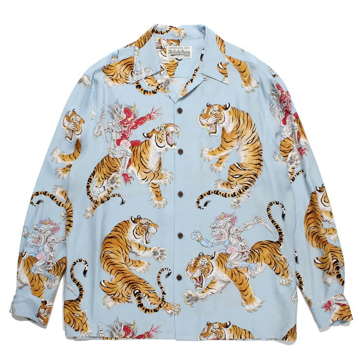 GUILTYPARTIES TIGER Shirts Hawaiian long-sleeved shirts