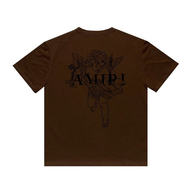 Amiri T Shirt Printed Casual Hip Hop round Neck Short Sleeve T-shirt