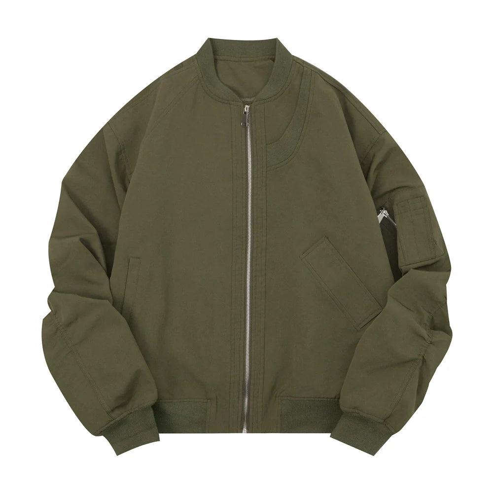 Men Jacket Coat Sleeve Baggy Coat Men's Baseball Uniforms Pilot Jacket Autumn and Winter