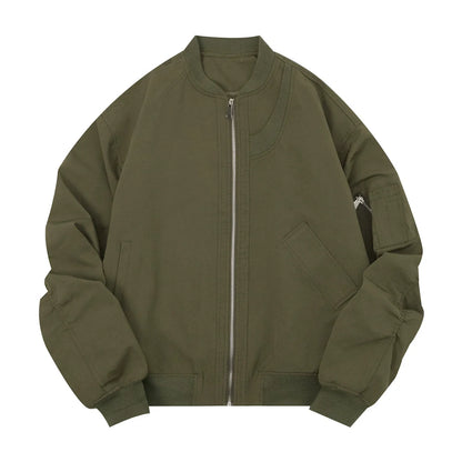 Men Jacket Coat Sleeve Baggy Coat Men's Baseball Uniforms Pilot Jacket Autumn and Winter