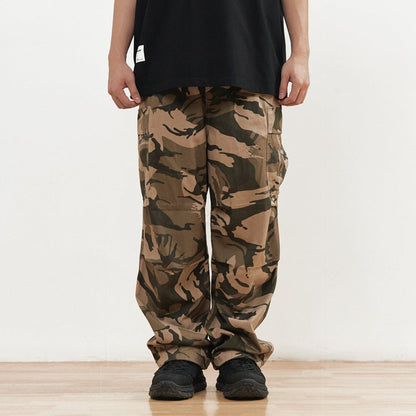 Men Sweatpants Camouflage Cargo Pants Men's Casual Trousers Pocket Drawstring Jogger Pants