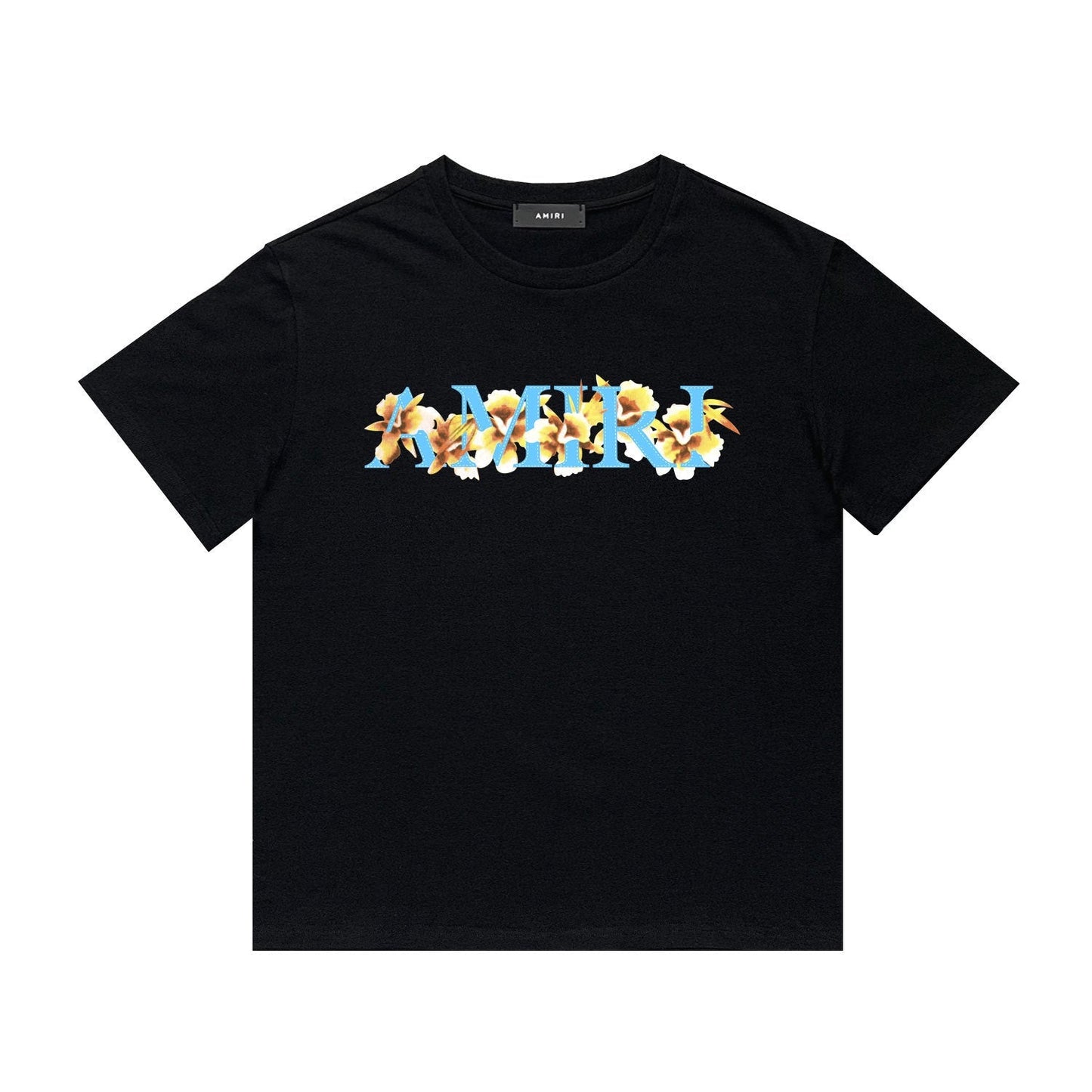 Amiri T Shirt Flower Print Casual Hip Hop Short Sleeve T-shirt