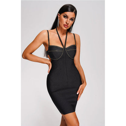 Women Evening Dress Sexy Dress Backless Slim Fit Bandage Dress
