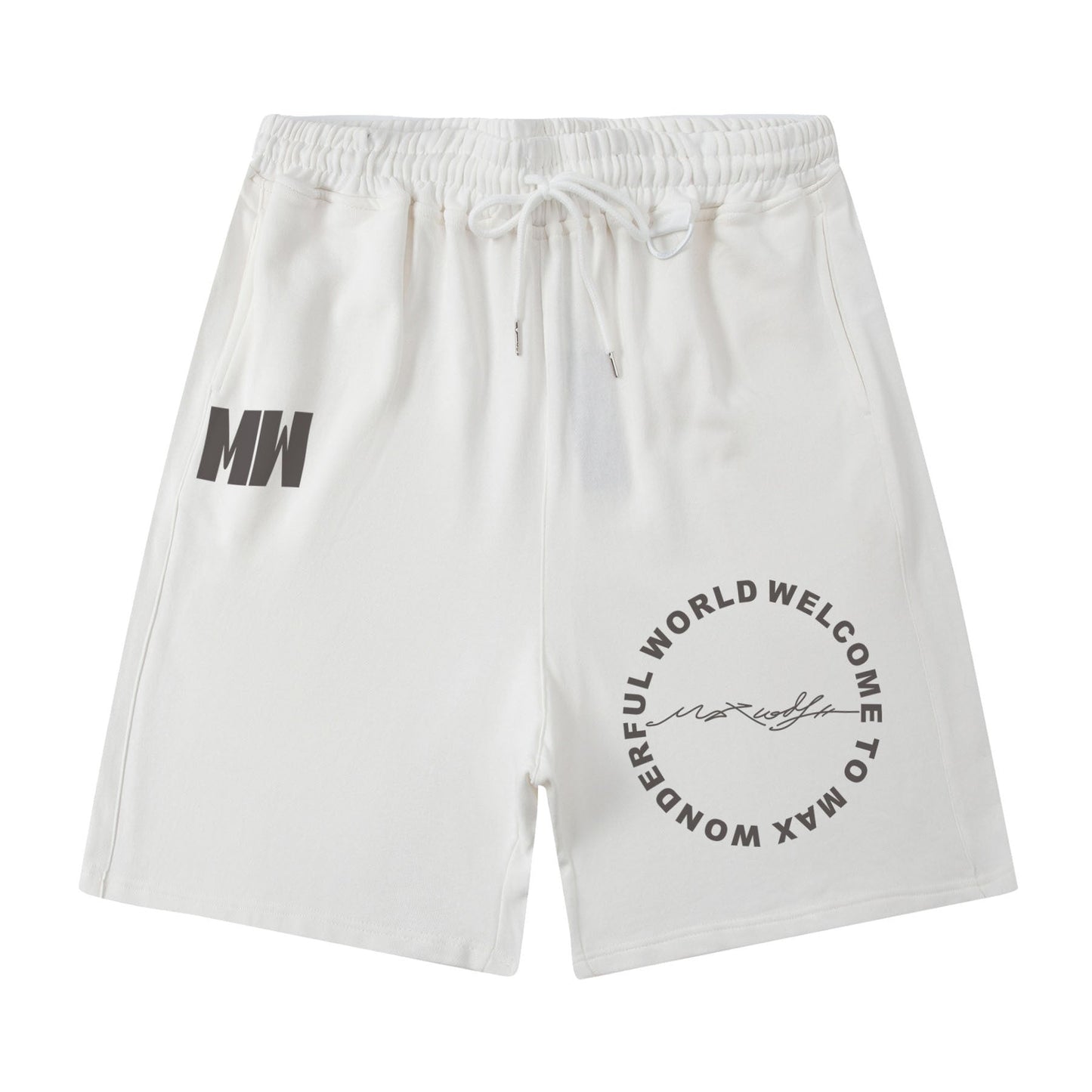 Men Shorts Hiphop Vintage Flame Print Sports Shorts