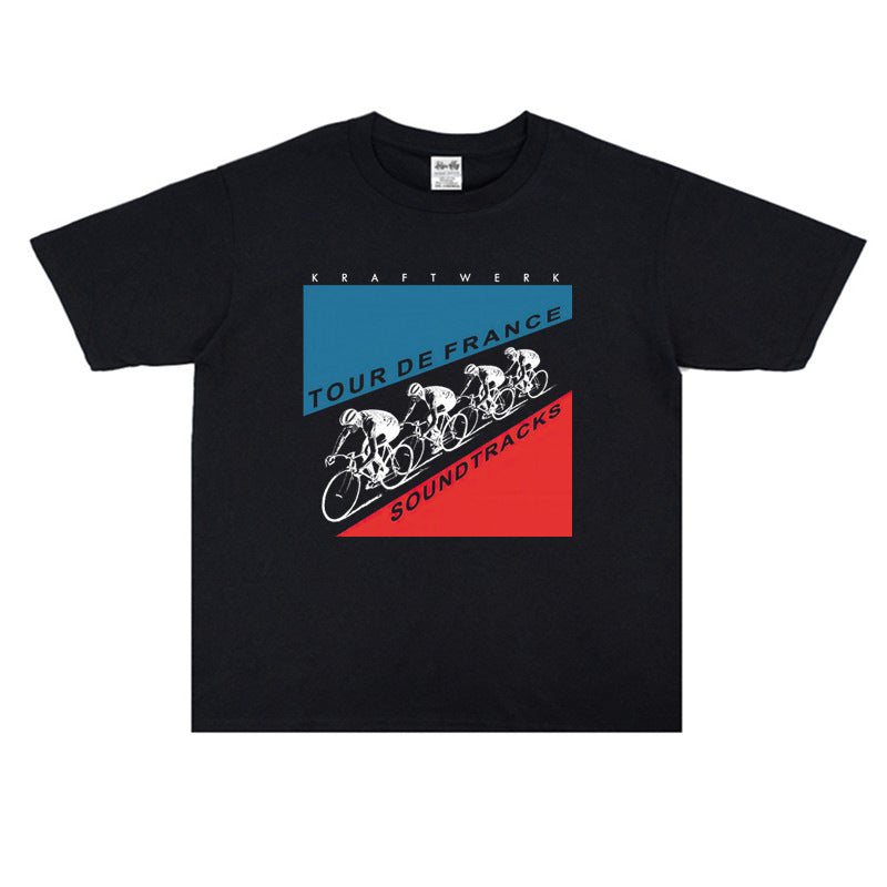 Rock Star T Shirt Power Station Band Kraftwerk Rock Print T-shirt Short Sleeve Men and Women