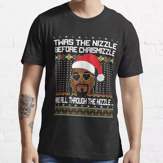 Snoop Dog  Shizzle Dizzleunny Christmas Holiday Gift T-Shirt