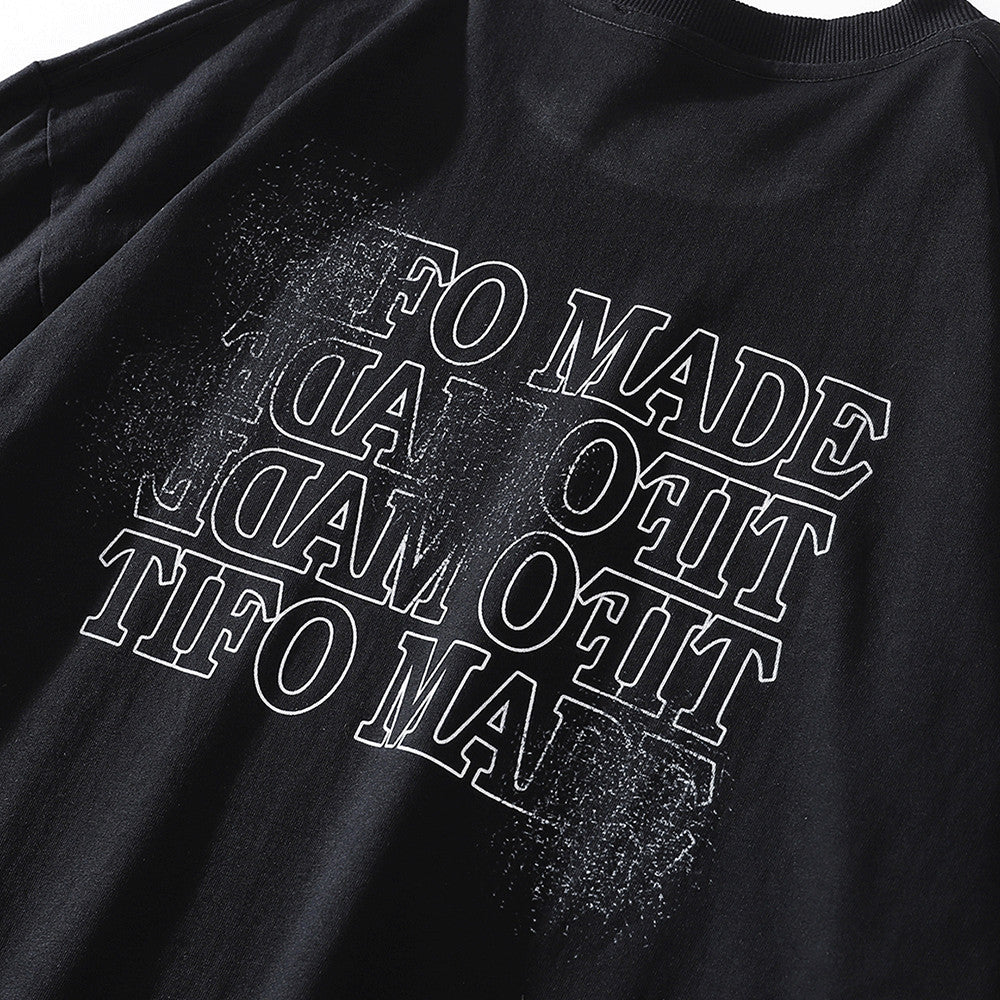 Men Vintage T-Shirt Printed Short-Sleeved T-shirt Men's Summer Loose